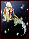 Pamelina H. original acrylic painting depicting a seminude mermaid