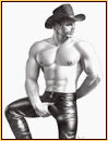 Tom of Finland original graphite on paper drawing depicting a seminude cowboy